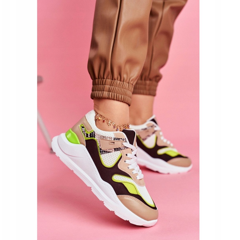 PS1 Kvinnors sportskor Sneakers White Freak vit brun mångfärgad 1