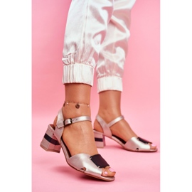 Sandaler för kvinnor Maciejka Läder Gyllene 04120-25 / 00-5 svart gul 2