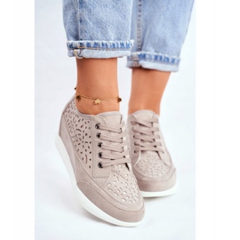 Dam Sergio Leone Sneakers Grå Openwork PB122 2