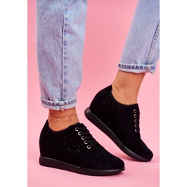 Dam Sneakers Sergio Leone Openwork Black PB122 svart 2