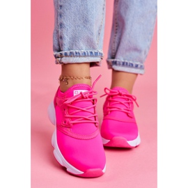 Kvinnors sportskor Sneakers Big Star Neon Pink FF274931 rosa 2