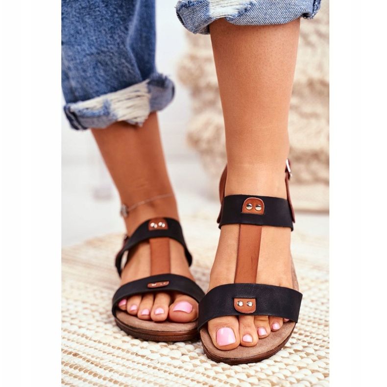 EVE Eleganta damsandaler 20SD35-0307 Svart Renna 2