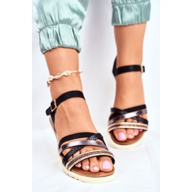 EVE Sandaler för kvinnor Flat Black Replay svart 1