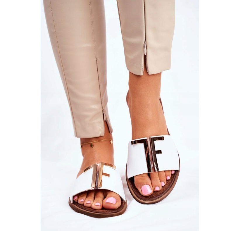 Eleganta damtofflor Vit Nicole Dilmah 1