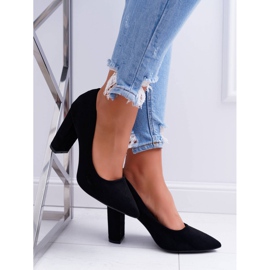 SEA Kvinnors pumpar på en hälmocka svart jordgubbe 2