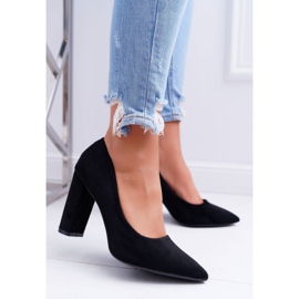 SEA Kvinnors pumpar på en hälmocka svart jordgubbe 1