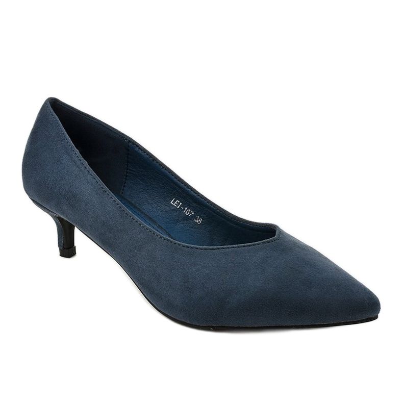 Blå pumps på en LEI-167 häl 1