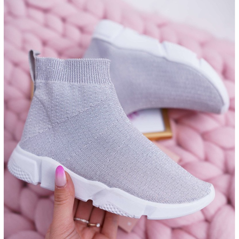 FRROCK Barnens sportskor Brocade Silver Deva grå 1