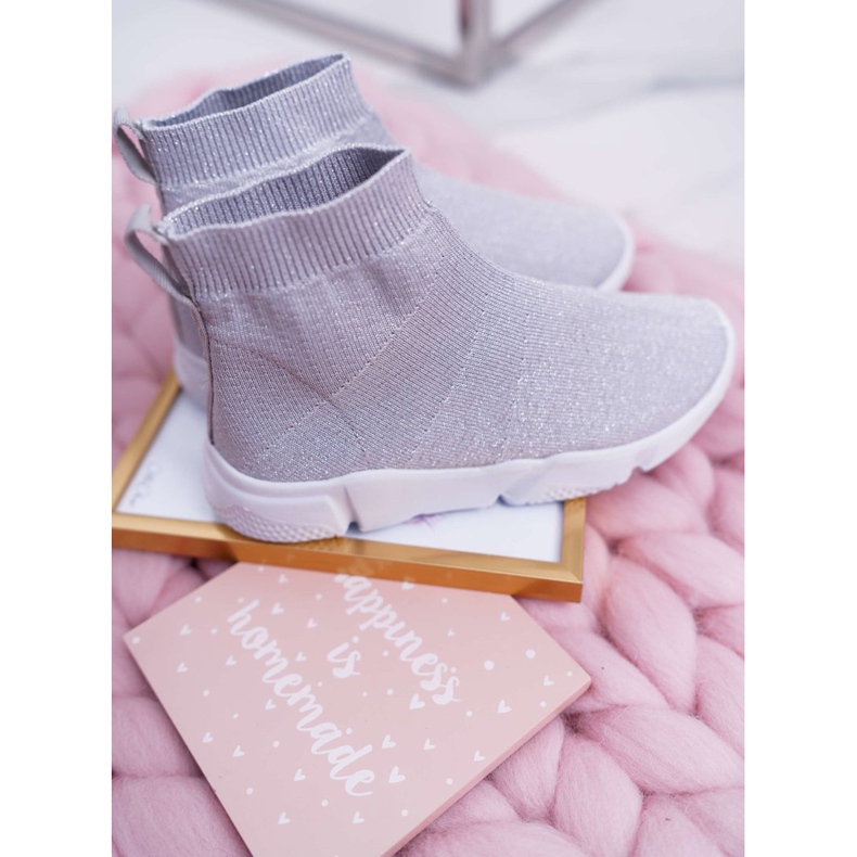 FRROCK Barnens sportskor Brocade Silver Deva grå 2