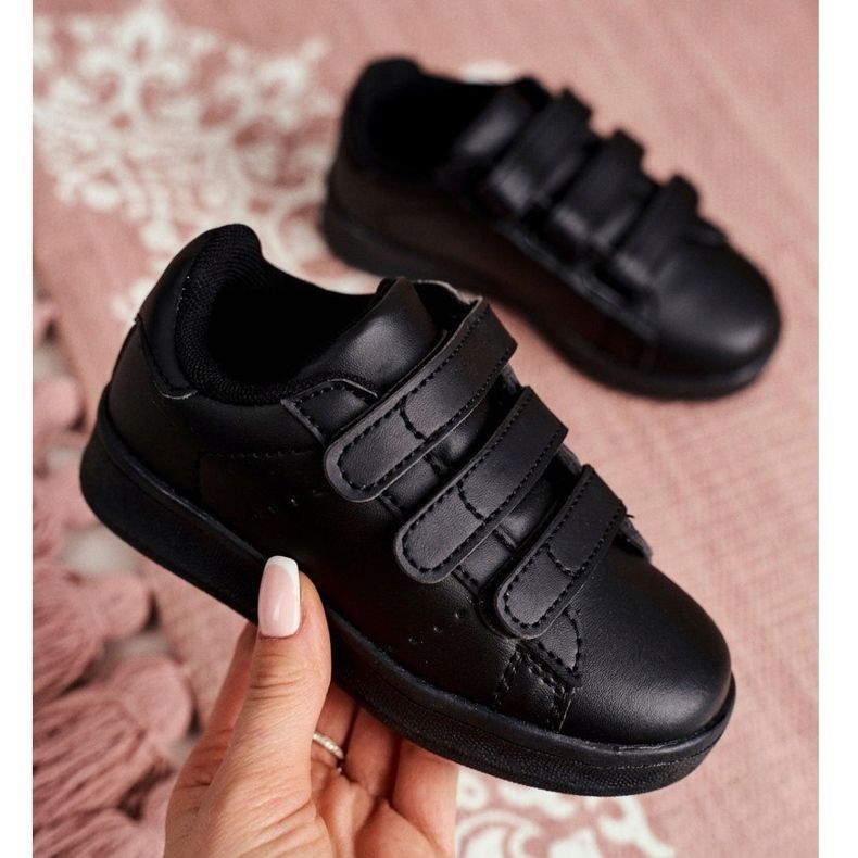 FRROCK Sportskor Barn Ungdom Svart Fifi med kardborreband 1