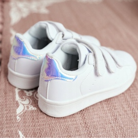 FRROCK Sportskor Barnens ungdom med kardborrband Vit och Silver Fifi 2