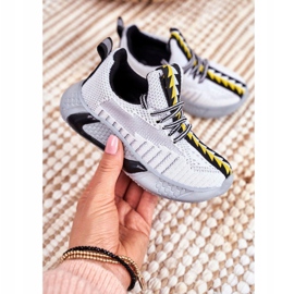 FRROCK Sportskor Barn grå och vit söm 1