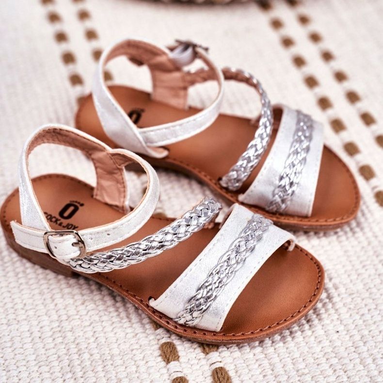 FRROCK Barns silver Kremo sandaler grå 1