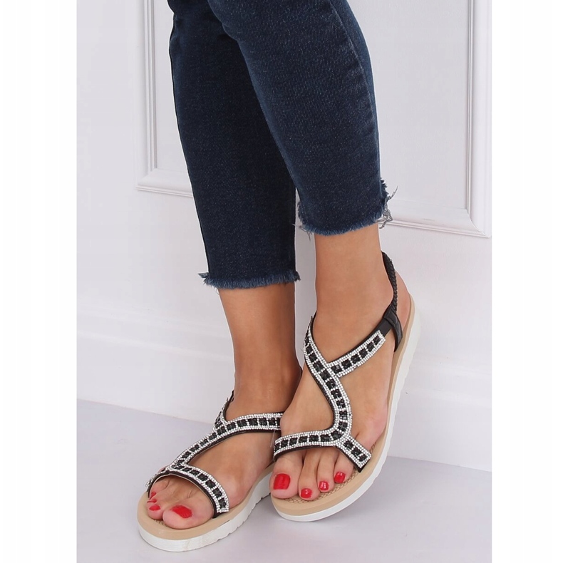 Svarta damsandaler HD-129 Svart 2