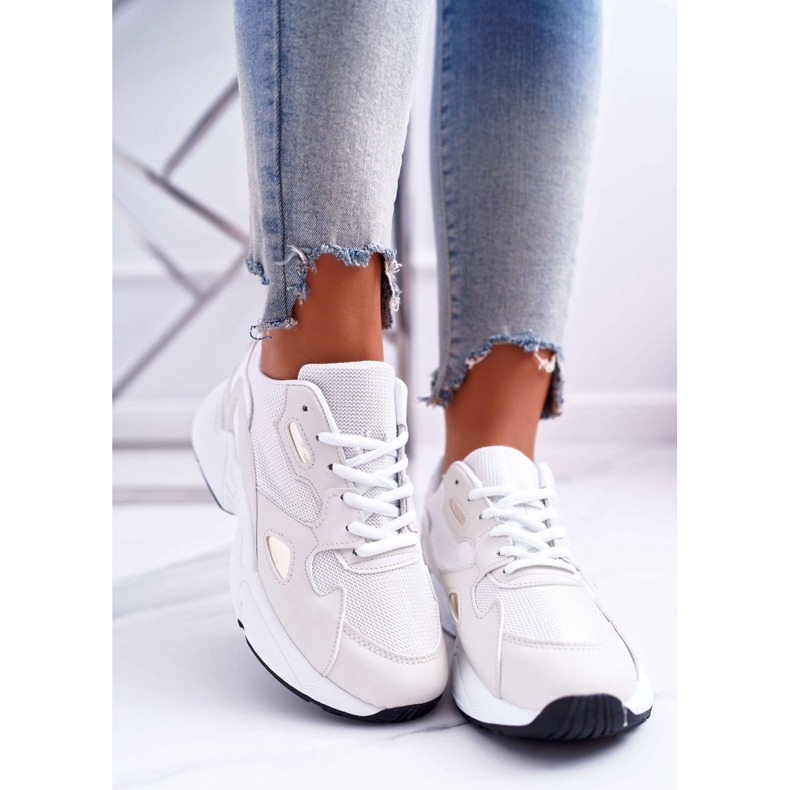 FRJ Kvinnors sportskor Vit Beige Szantal brun 2