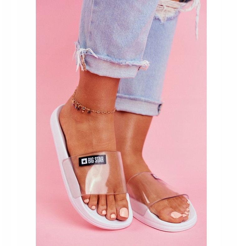 Dam Tofflor Big Star Transparent White DD274A258 vit 1