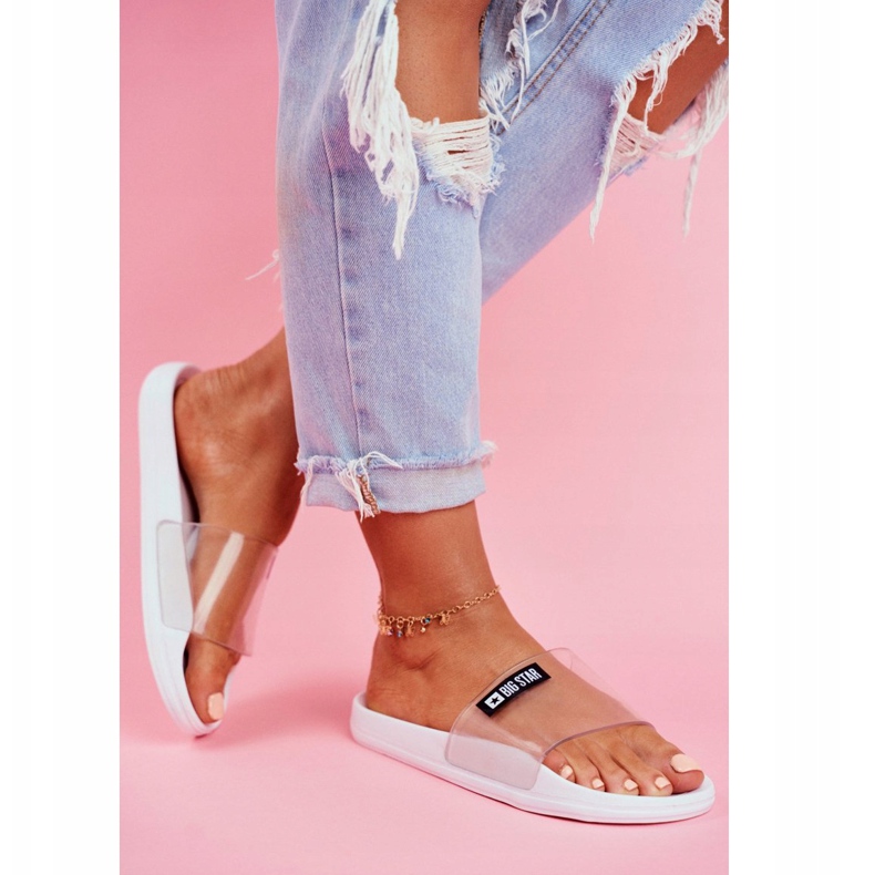 Dam Tofflor Big Star Transparent White DD274A258 vit 2