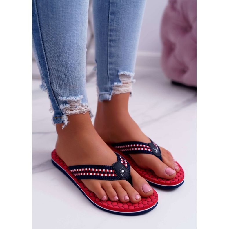 Dam Tofflor Flip-flops Big Star Red DD274A252 röd 1