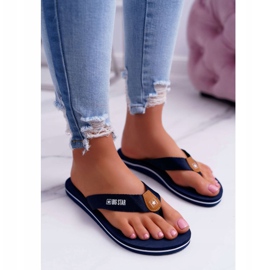 Dam Tofflor Flip-flops Big Star Marinblå DD274A254 2