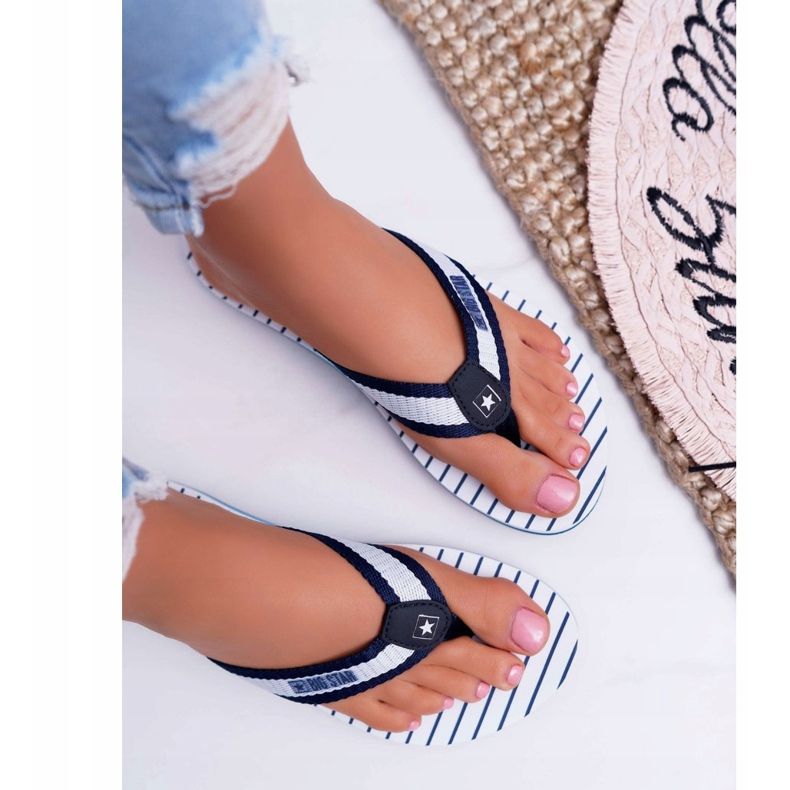 Dam Tofflor Flip-flops Big Star Marinblå DD274A250 2