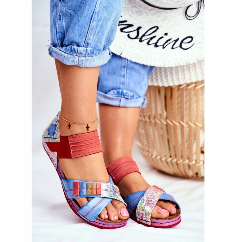 Sandaler för kvinnor Maciejka Multicolor 03375 Läder mångfärgad 1