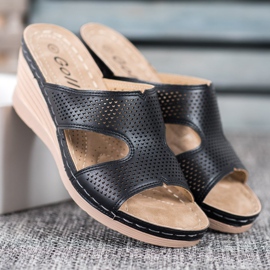 GOLL Lätta kil tofflor svart 2