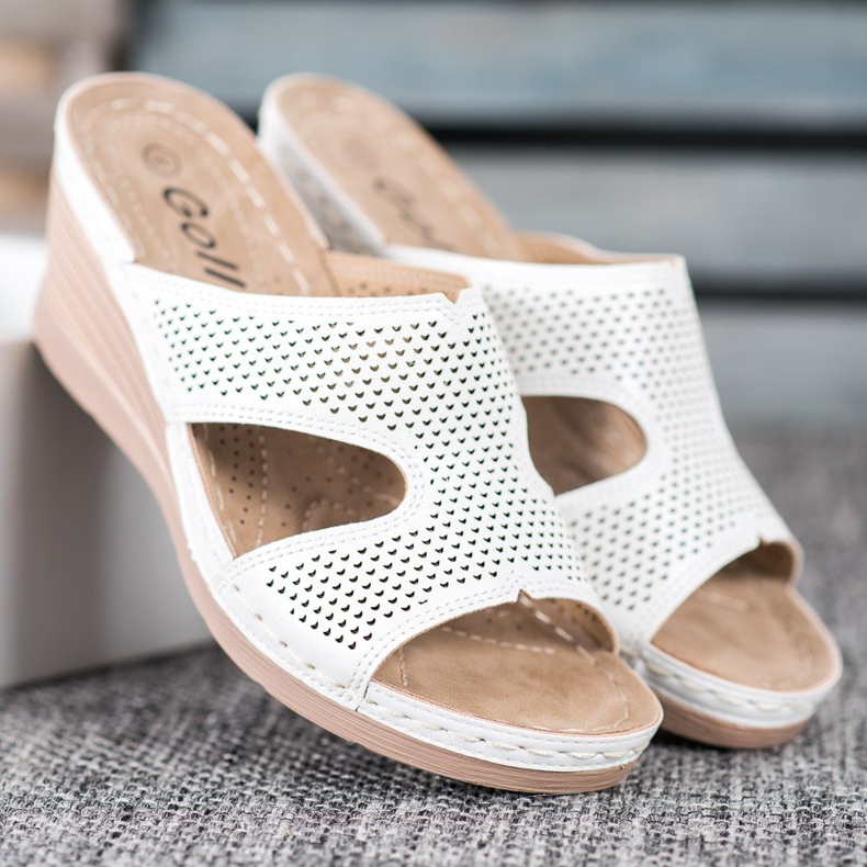 GOLL Lätta kil tofflor vit 2