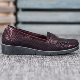 SHELOVET Textil loafers röd 1