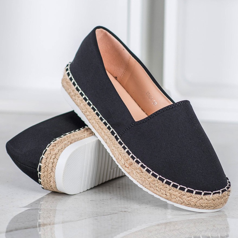 Small Swan Textil Espadrilles svart 1