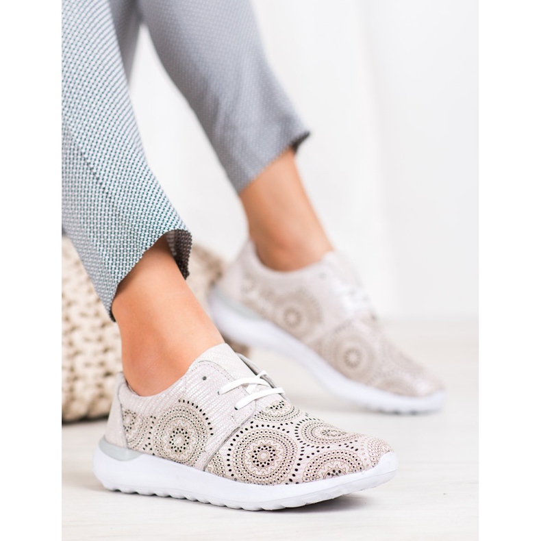 Filippo Läder sportskor rosa 1