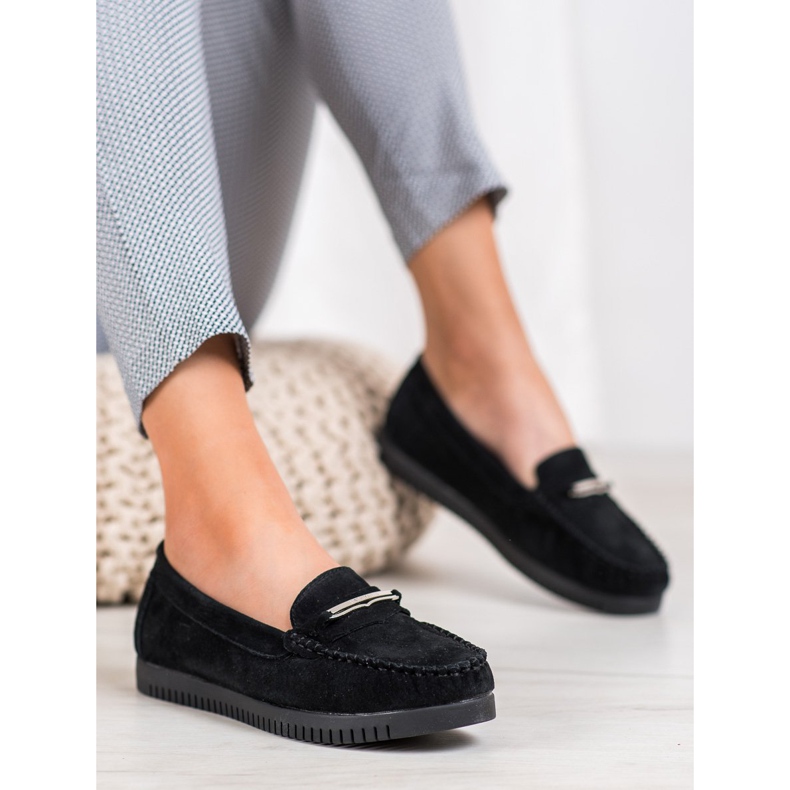 Filippo Läder Loafers På Plattformen svart 1