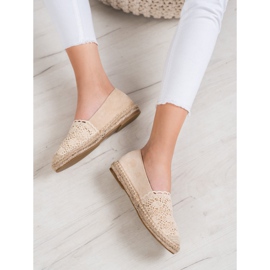 Small Swan Mocka Espadrilles med spets brun 2