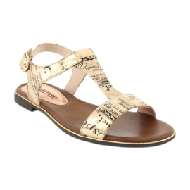 M.Daszyński Gyllene sandaler tidning Daszyński MR1583-7 svart gul 1