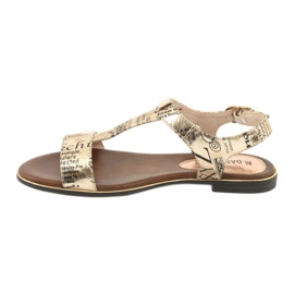 M.Daszyński Gyllene sandaler tidning Daszyński MR1583-7 svart gul 3