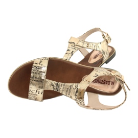 M.Daszyński Gyllene sandaler tidning Daszyński MR1583-7 svart gul 5