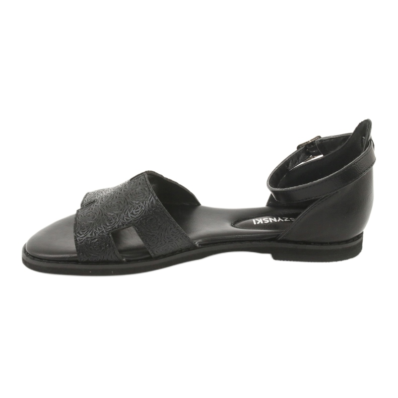 M.Daszyński Svarta sandaler med häl Daszyński MR1848-17 2