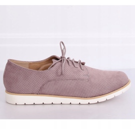 Violett snörade dam loafers T297 Lila purpur 1
