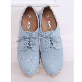 Loafers med blå snörning för kvinnor T297 Blå 1