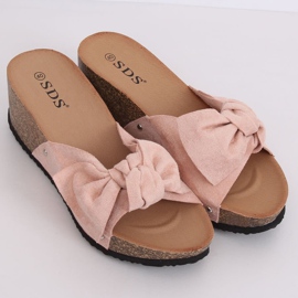 Pink Pink wedge tofflor 7862-KL Pink rosa 1