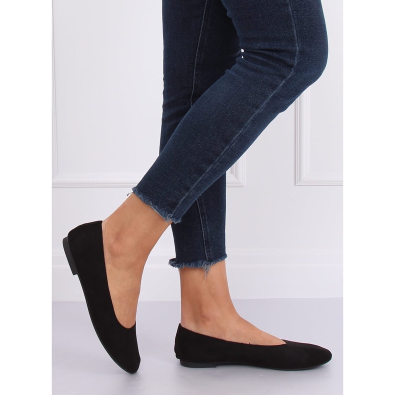 Mjuka svarta ballerinor för kvinnor NK17P Svart 2