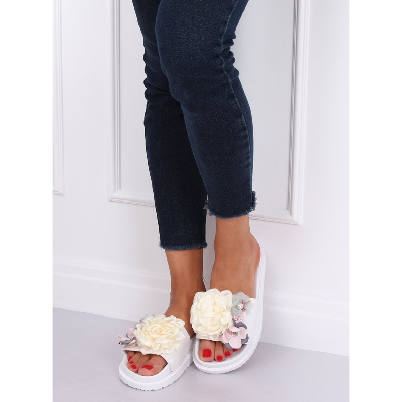 Vita högsula tofflor PT-109 Vit 1