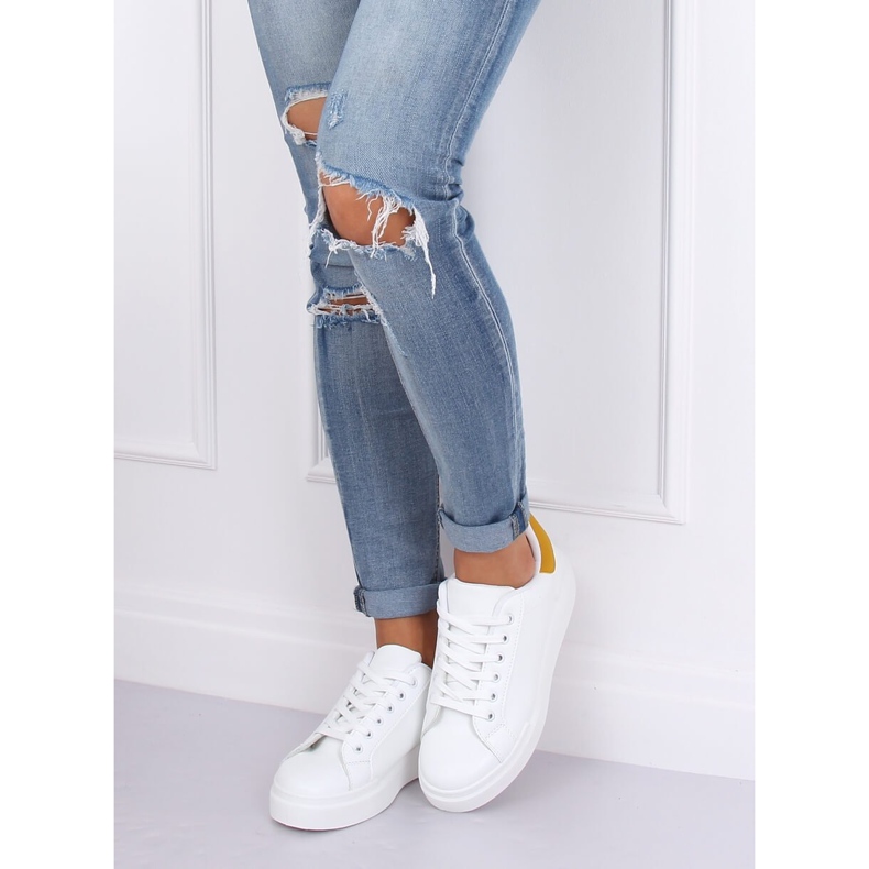 Vita damskor 85-428 VIT / GUL 1