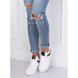 Vita sportskor med kilar 85-429 VIT / SVART 2