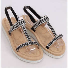 Svarta damsandaler HD-128 Svart 1