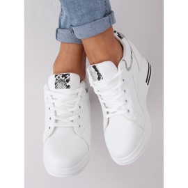 Vita HY-231 White wedge sneakers svart 1