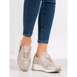 Filippo Gyllene sneakers med glitter 2