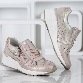 Filippo Gyllene sneakers med glitter 1