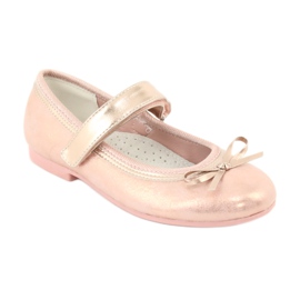 Golden Rose Ballerinas med American Club GC02 rosett rosa gyllene 1
