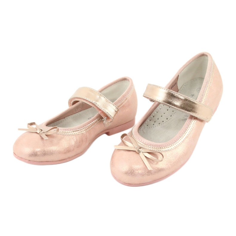 Golden Rose Ballerinas med rosett American Club GC03 / 20 rosa gul 3