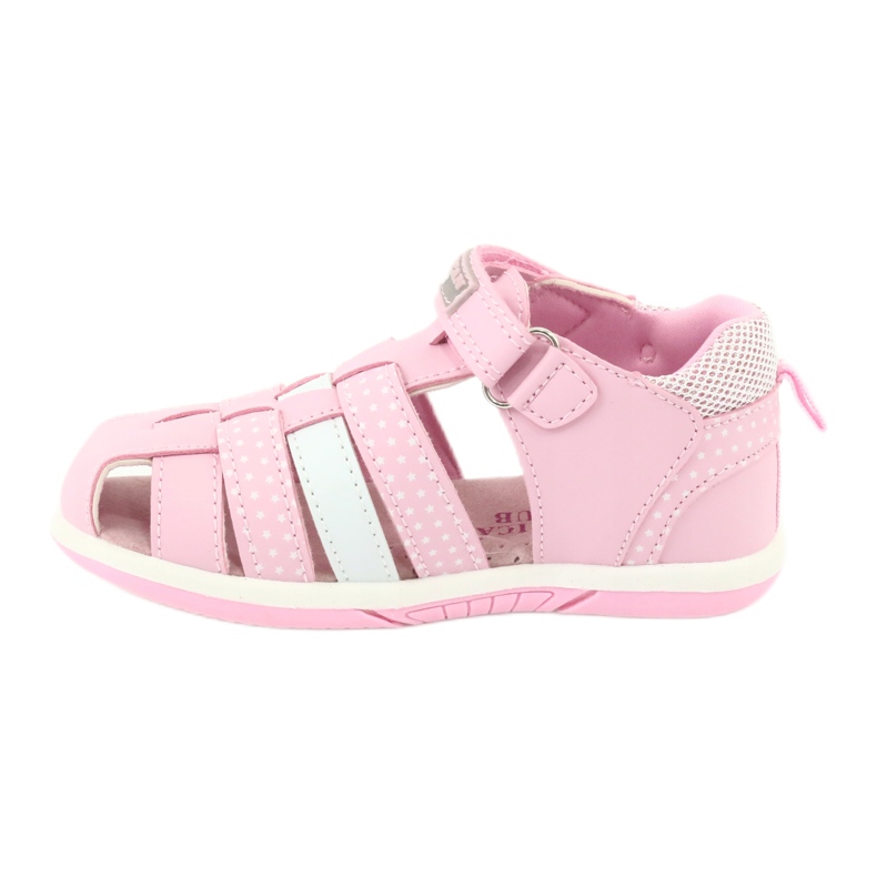 American Club DR16 / 20 flickas sandaler vit rosa 2